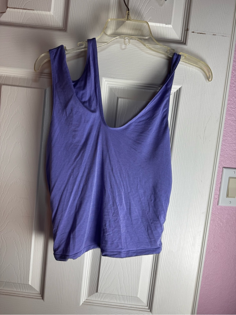 lululemon athletica Purple Scoop Neck Athletic Tank silk blend